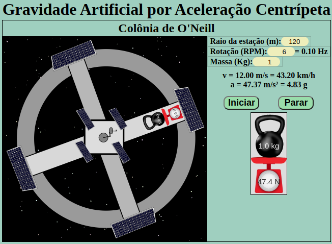 imagem da simulação CentriSpace